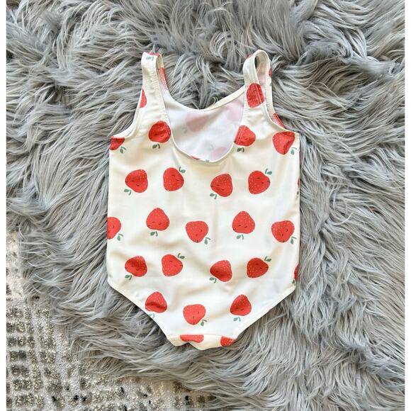 H&M Baby Girl Strawberry Pattern One Piece‎ Swim Suit Size 9-12month - Picture 2 of 3